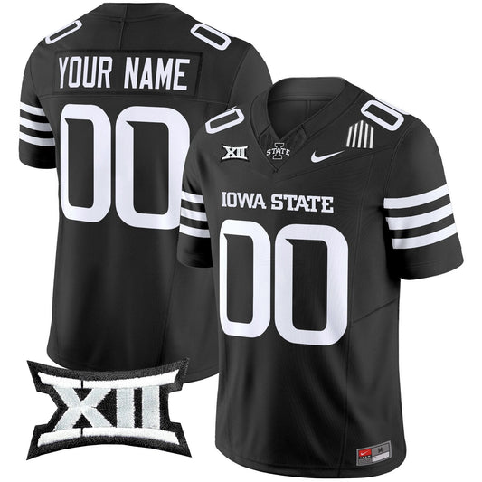 Custom Iowa State Cyclones Jersey Name, Number 2025 Stitched Black by My Store