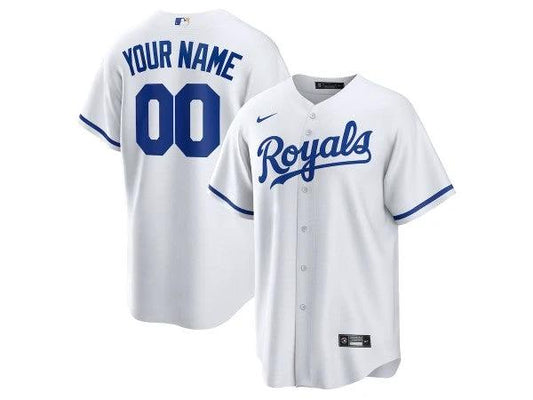 Custom Kansas City Royals Cool Base Jersey - White by My Store