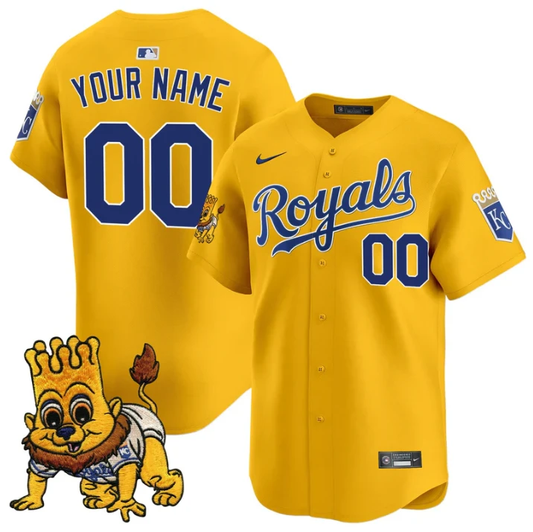 Custom Kansas City Royals Jersey Sluggerrr Patch Vapor Premier Limited Stitched by My Store