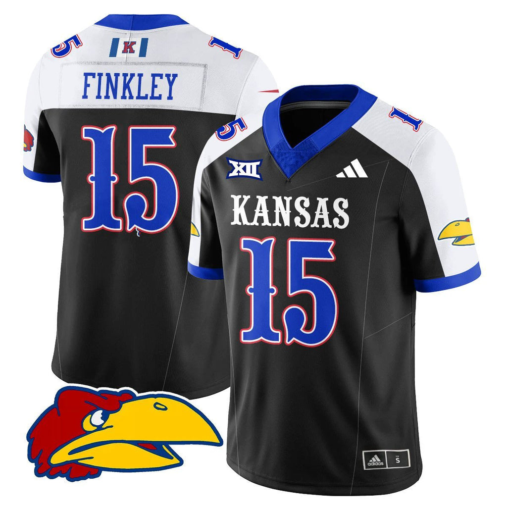 Custom Kansas Jayhawks Football Jersey Name, Number 2025 Stitched Black Alter by My Store NCAA Football Jerseys