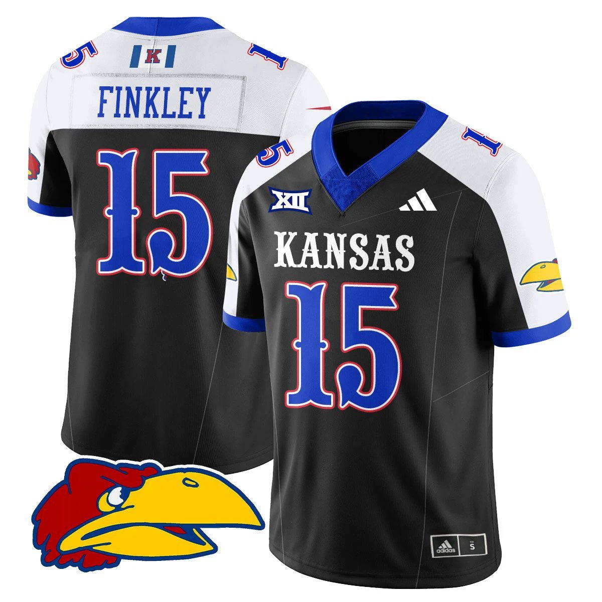 Custom Kansas Jayhawks Football Jersey Name, Number 2025 Stitched Black Alter by My Store NCAA Football Jerseys