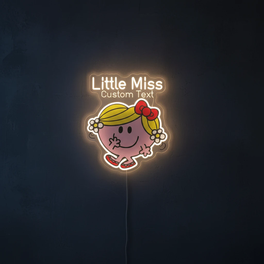 Custom Little Miss Neon Sign Cartoon Neon Sign Kids Room Decor by Neonchics