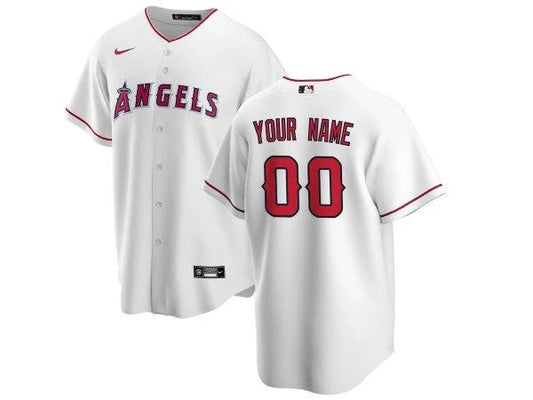 Custom Los Angeles Angels Cool Base Jersey - White by My Store