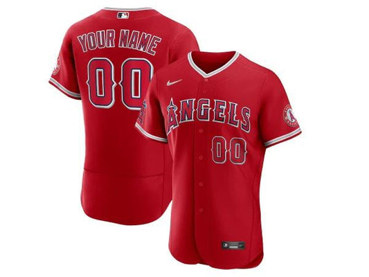 Custom Los Angeles Angels Flex Base Jersey - Red by My Store