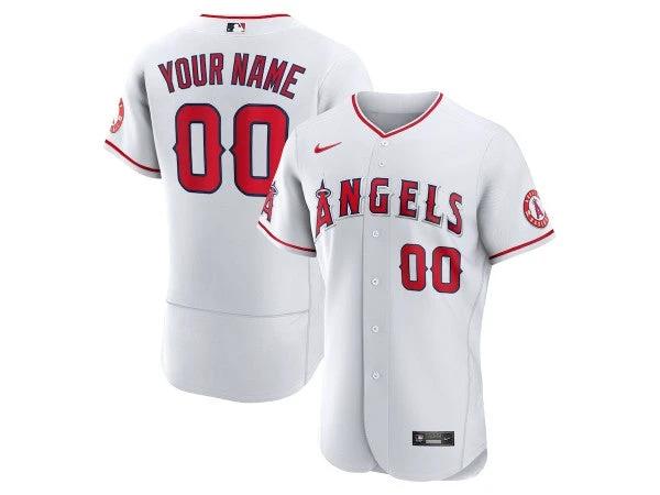 Custom Los Angeles Angels Flex Base Jersey - White by My Store