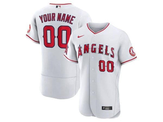 Custom Los Angeles Angels Flex Base Jersey - White by My Store