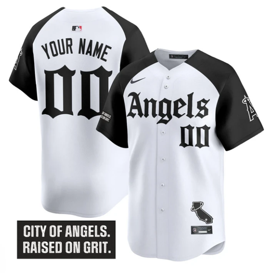 Custom Los Angeles Angels Jersey Gothic Halo Edition Stitched Alternate by My Store