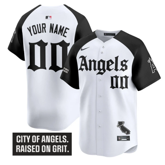Custom Los Angeles Angels Jersey Gothic Halo Edition Stitched Alternate by My Store