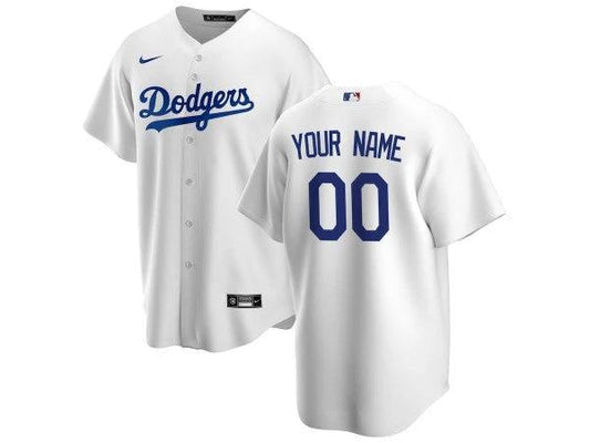 Custom Los Angeles Dodgers Cool Base Jersey - White by My Store