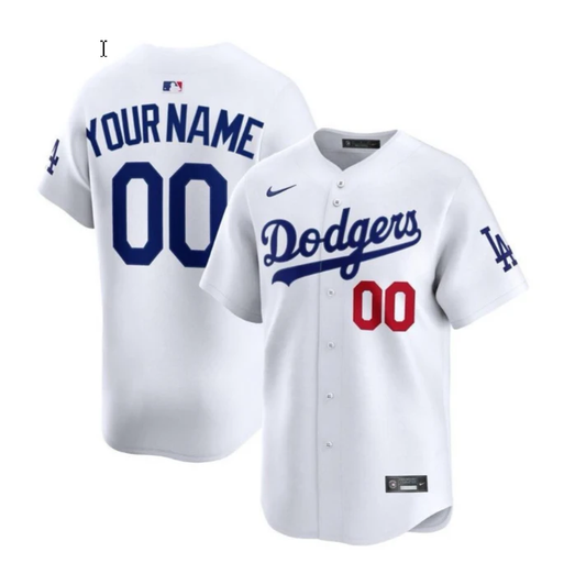 Custom Los Angeles Dodgers Jersey Name, Number All Stitched White by My Store