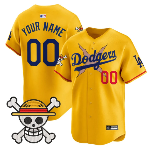 Custom Los Angeles Dodgers Jersey Name, Number One Piece 2025 Stitched Gold by My Store