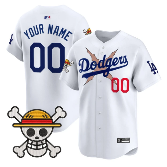Custom Los Angeles Dodgers Jersey Name, Number One Piece 2025 Stitched White by My Store