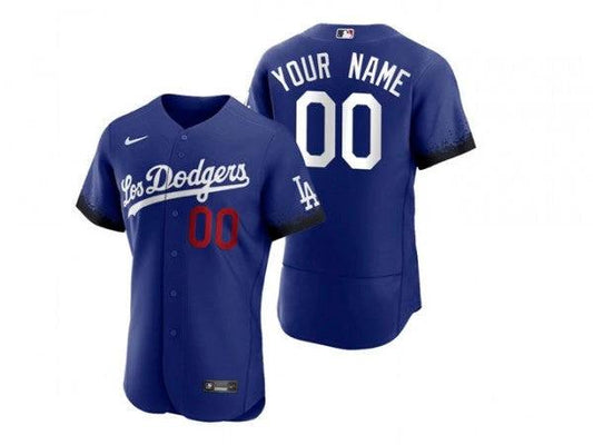 Custom Los Angeles Dodgers Royal City Connect Flex Base Jersey by My Store