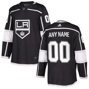 Custom Los Angeles Kings Adidas 2017-2018 Black Hockey Jersey by Hockey David