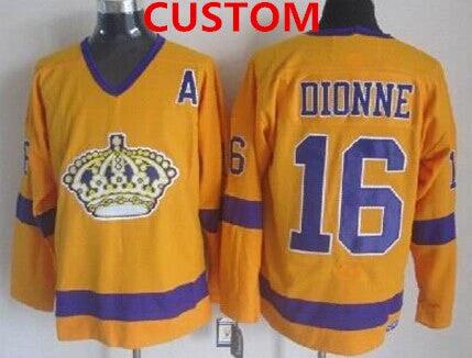 Custom Los Angeles Kings Yellow Throwback CCM Jersey by Hockey David