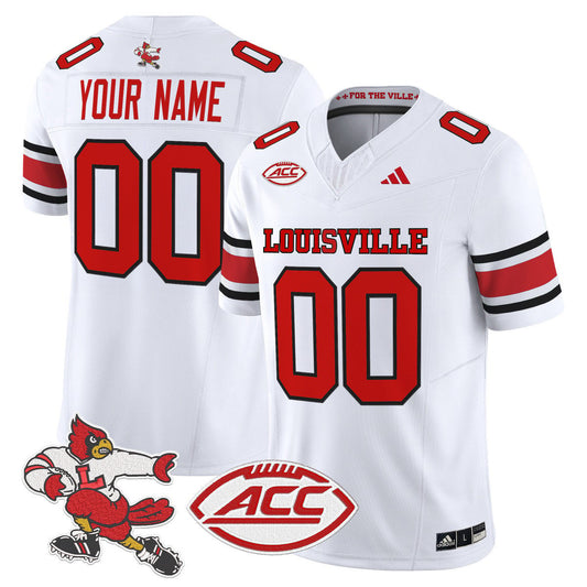 Custom Louisville Cardinals Jersey 1980s Throwback Vapor Limited Stitched White by My Store NCAA Football Jerseys