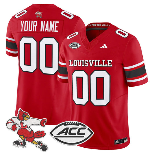Custom Louisville Cardinals Jersey 1980s Throwback Vapor Limited Stitched Red by My Store NCAA Football Jerseys