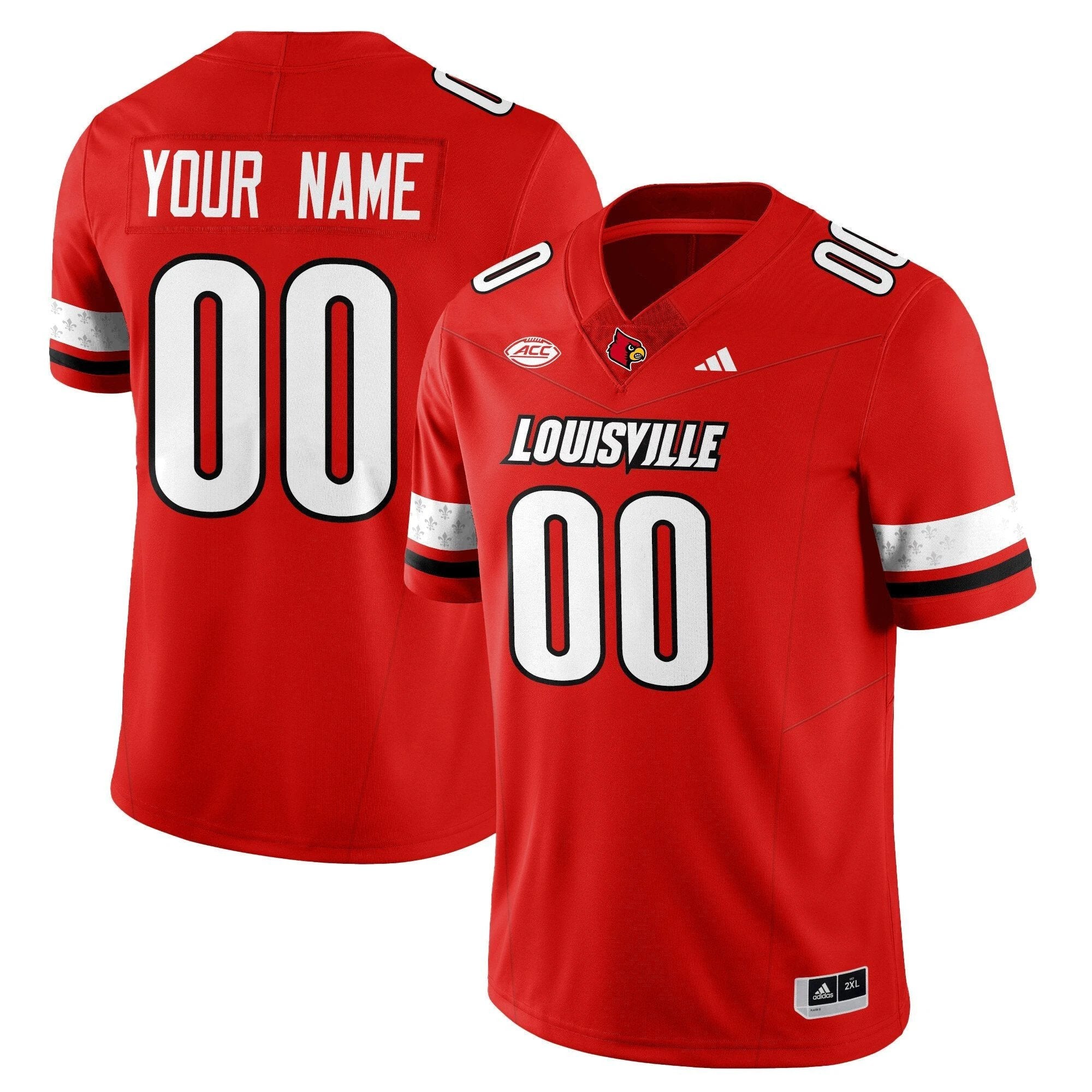 Custom Louisville Jersey Name, Number Football 2025 Vapor Limited Stitched Red by My Store