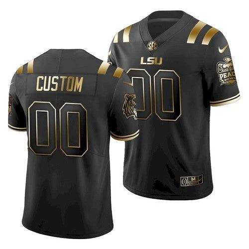 Custom Lsu Tigers Jersey Name and Number NCAA College Football Black by My Store