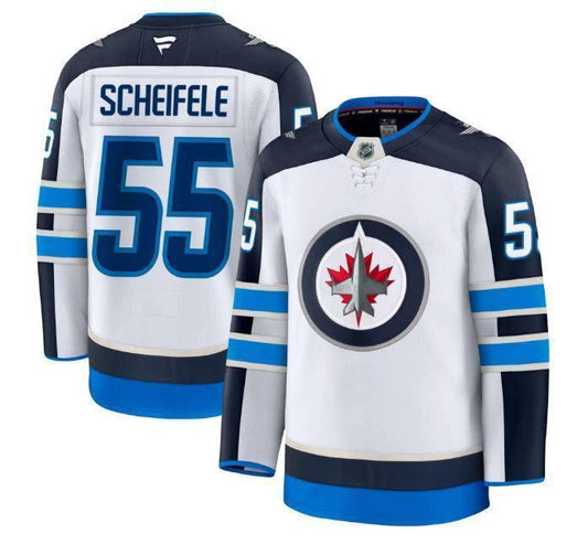 Custom Mark Scheifele Jets Jersey - White All Stitched by Hockey David