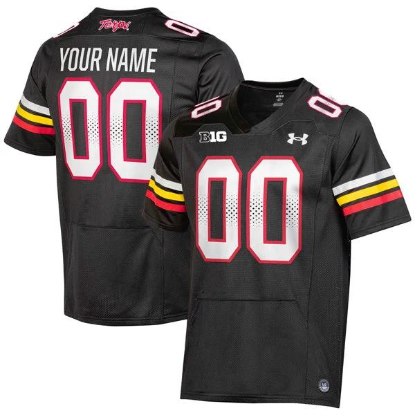 Custom Maryland Terrapins Jersey Name and Number College Football Black Alternate – All Stitched by My Store