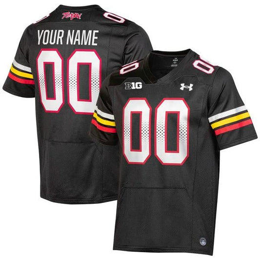 Custom Maryland Terrapins Jersey Name and Number College Football Black Alternate – All Stitched by My Store