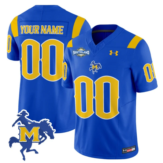 Custom McNeese State University Jersey Name, Number Stitched Blue by NCAA Football Jersey