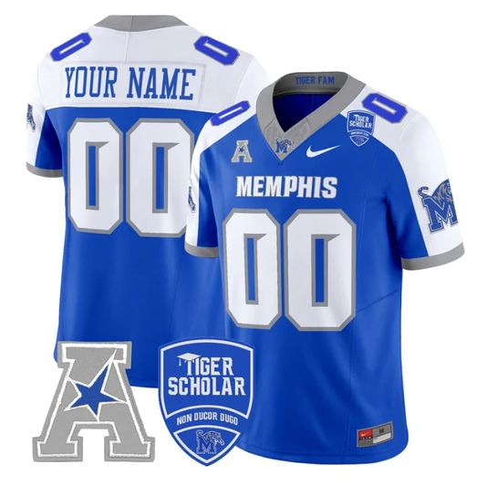 Custom Memphis Tigers Jersey Name, Number 2025 Vapor Limited Stitched Royal Alter by My Store NCAA Football Jerseys