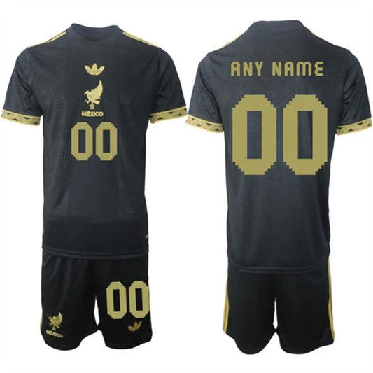 Custom Mexico Jersey Name and Number Black Gold 2025 - 26 Soccer Suit by Soccer Jersey