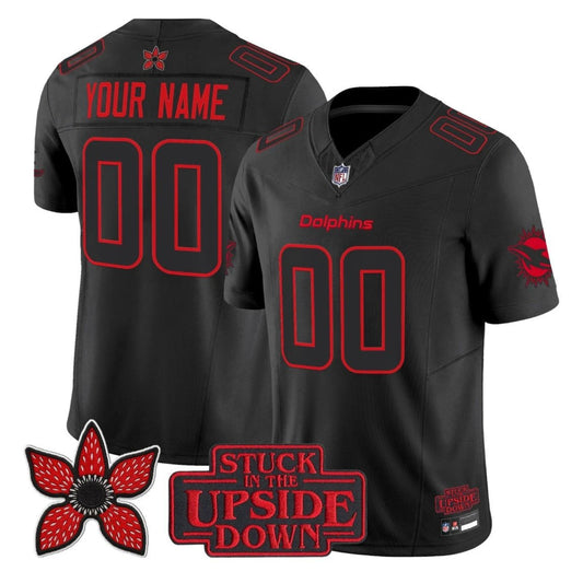 Custom Miami Dolphins Jersey Stranger Things Edition Vapor Limited Stitched by My Store NCAA Football Jerseys