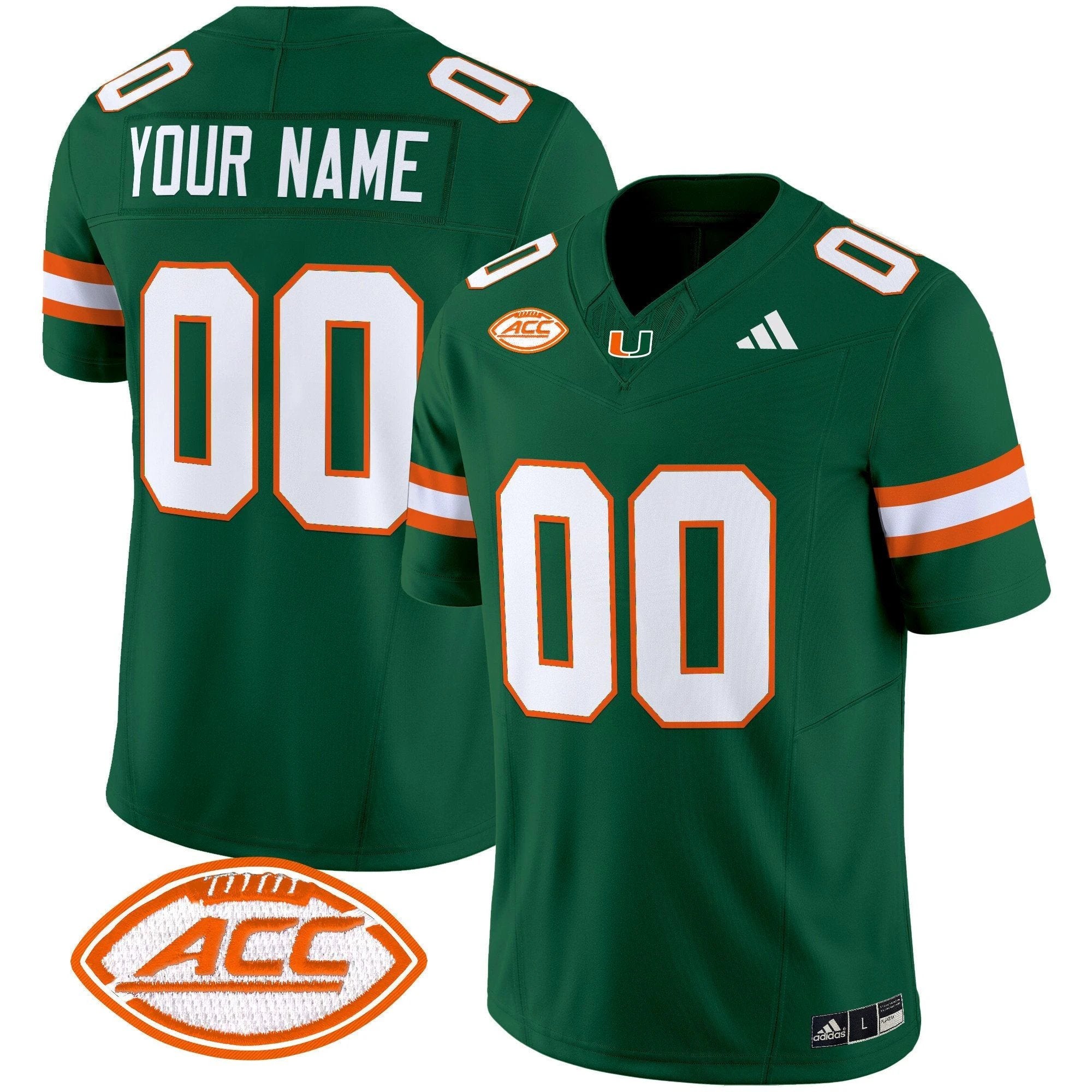 Custom Miami Hurricanes Jersey Name, Number 2025 Limited Stitched Green by My Store