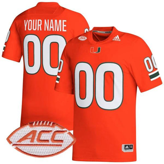 Custom Miami Hurricanes Jersey Name and Number College Football Orange Home Game – All Stitched by My Store