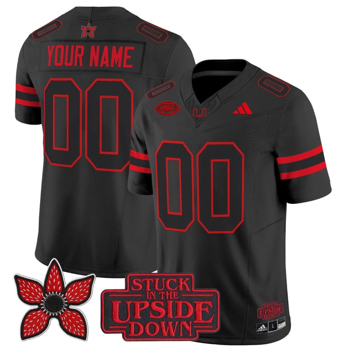 Custom Miami Hurricanes Jersey Stranger Things Edition Vapor Limited Stitched by My Store NCAA Football Jerseys