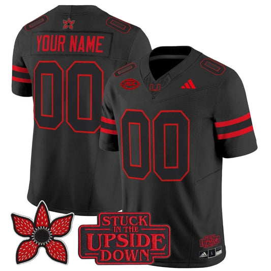 Custom Miami Hurricanes Jersey Stranger Things Edition Vapor Limited Stitched by My Store NCAA Football Jerseys
