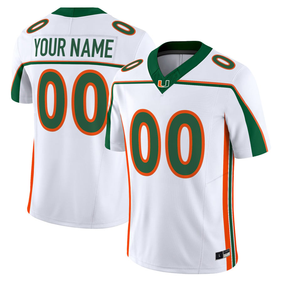 Custom Miami Hurricanes Jersey Throwback Name Number 2025 Vapor Limited Stitched by My Store NCAA Football Jerseys