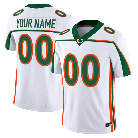 Custom Miami Hurricanes Jersey Throwback Name Number 2025 Vapor Limited Stitched by My Store NCAA Football Jerseys