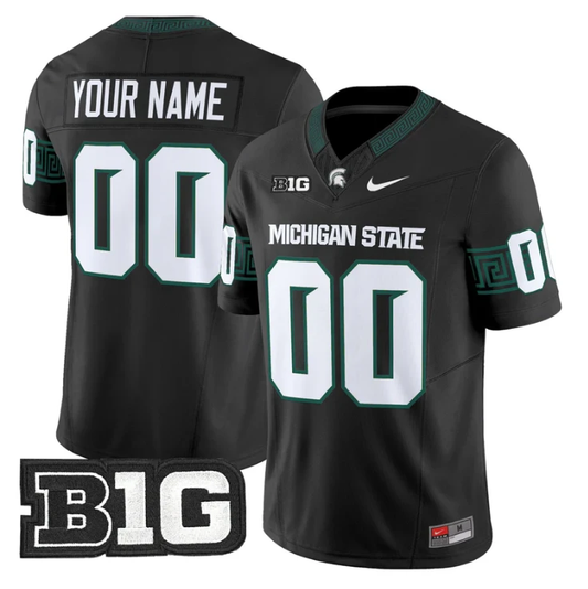 Custom Michigan State Spartans Jersey 2025 Vapor Limited Stitched Black by My Store NCAA Football Jerseys