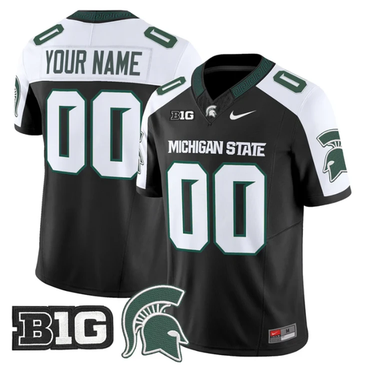 Custom Michigan State Spartans Jersey 2025 Vapor Limited Stitched Black Alter by My Store NCAA Football Jerseys