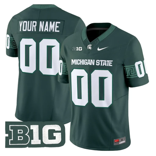 Custom Michigan State Spartans Jersey 2025 Vapor Limited Stitched Green by My Store NCAA Football Jerseys