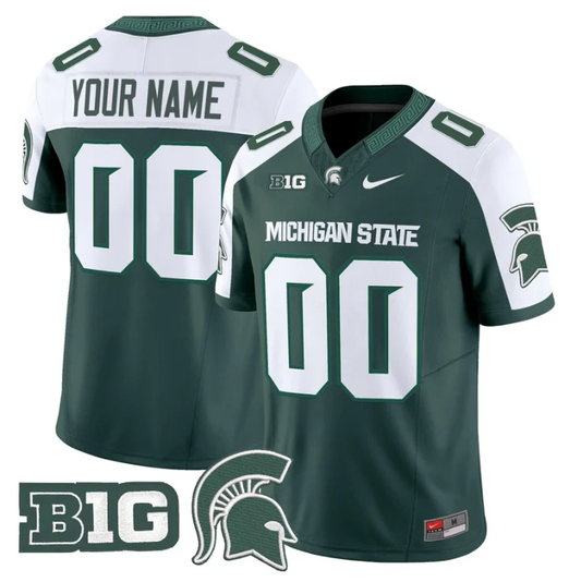 Custom Michigan State Spartans Jersey 2025 Vapor Limited Stitched Green Alter by My Store NCAA Football Jerseys
