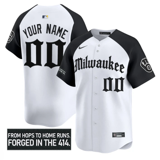 Custom Milwaukee Brewers Jersey Gothic 414 Shadows Edition Stitched Alternate by My Store
