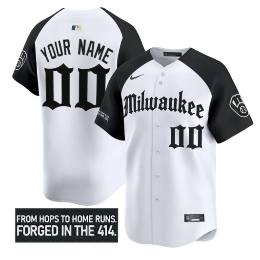 Custom Milwaukee Brewers Jersey Gothic 414 Shadows Edition Stitched Alternate by My Store
