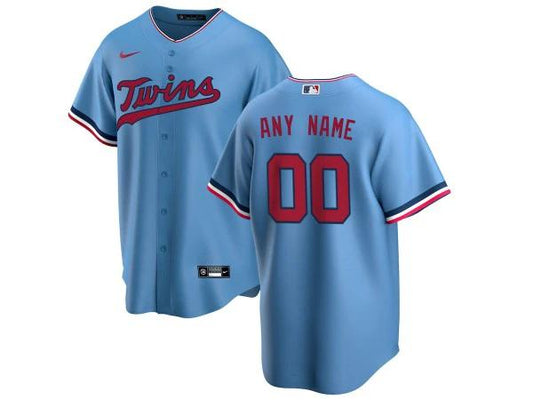 Custom Minnesota Twins Cool Base Jersey - Light Blue by My Store