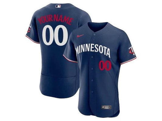 Custom Minnesota Twins Flex Base Jersey - Navy by My Store