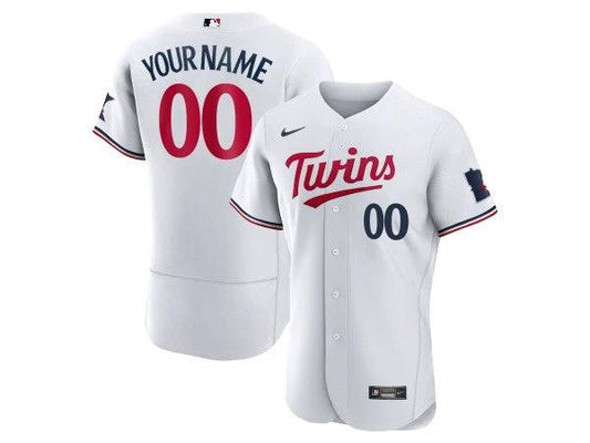 Custom Minnesota Twins Flex Base Jersey - White by My Store