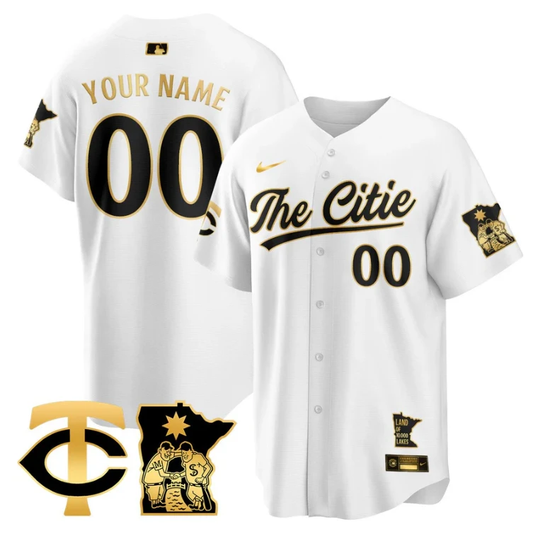 Custom Minnesota Twins Jersey 2025 City Connect Concept Stitched White Gold by My Store