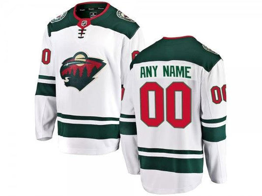 Custom Minnesota Wild White Away Jersey by Hockey David