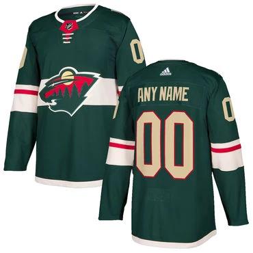 Custom Minnesota Wildr Green 2017-2018 Hockey Stitched NHL Jersey by Hockey David