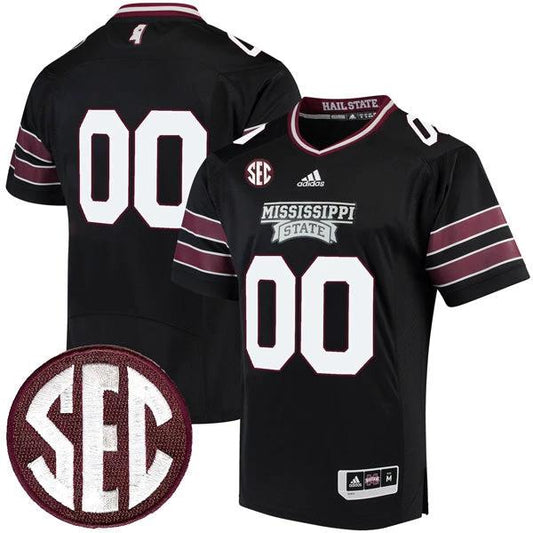 Custom Mississippi State Jersey Name and Number College Football Black Premier – All Stitched by My Store