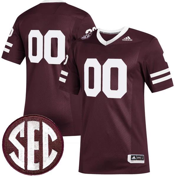 Custom Mississippi State Jersey Name and Number College Football Maroon Premier Strategy – All Stitched by My Store